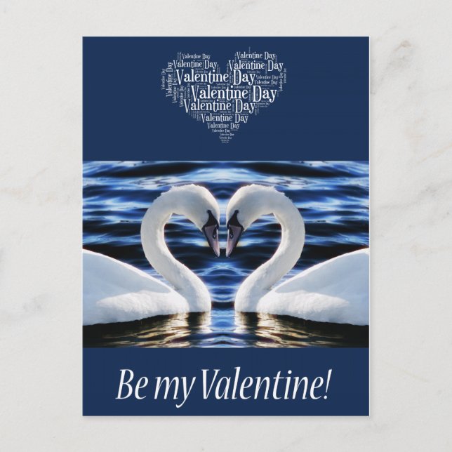 Cartão Postal Dois cisnes (Frente)