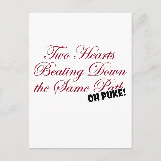 Cartão Postal Dois Corações (Frente)