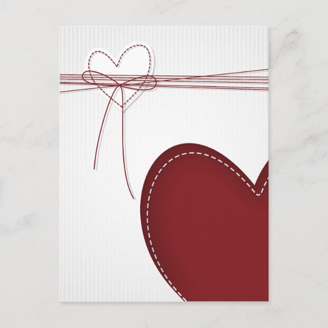 Cartão Postal Dois corações (Frente)