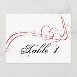 Cartão Postal Dois Corações como Um Número de Tabela