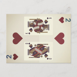 Cartão Postal Dois Corações - Rainha e Rei