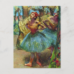 Cartão Postal Dois Dançarinos de Edgar Degas, Arte Balé Vintage