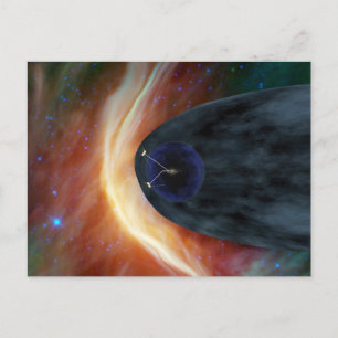 Cartão Postal Dois Espaçadores Voyager Explorando Espaço Turbule