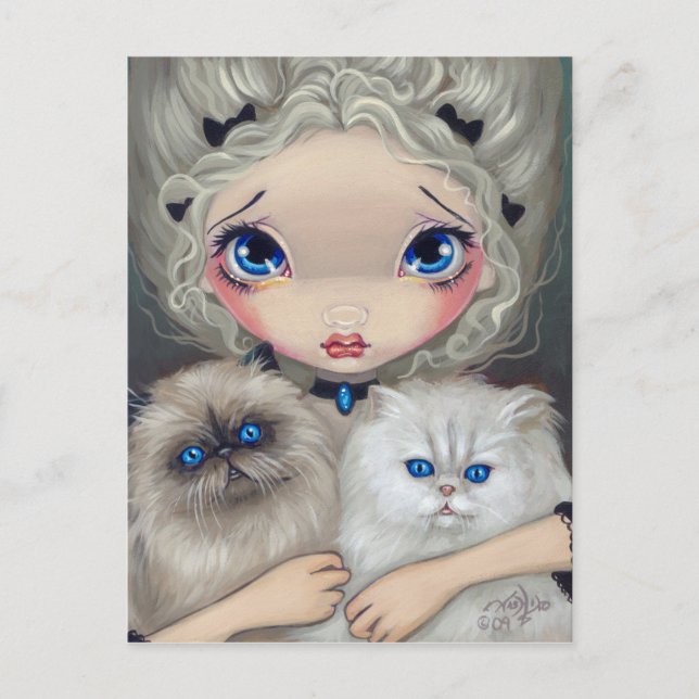 Cartão Postal "Dois Gatinhos Fofos" Por Jasmine Becket-Griffith (Frente)