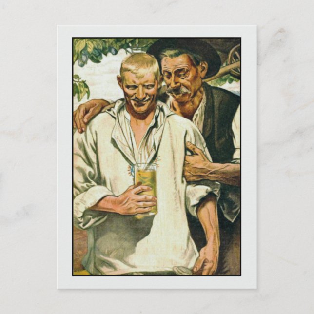 Cartão Postal Dois Homens por Richard Schaupp Fine Art Gay (Frente)