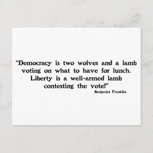 Cartão Postal Dois Lobos e uma Lâmpada