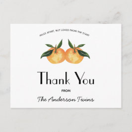 Cartão Postal Dois Pequenos Chás de fraldas Gêmeos por Email Con