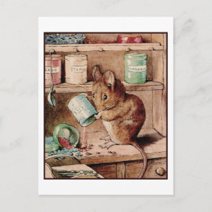 Cartão Postal Dois ratos maus por Beatrix Potter