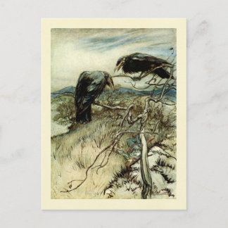 Cartão Postal Dois Ravens