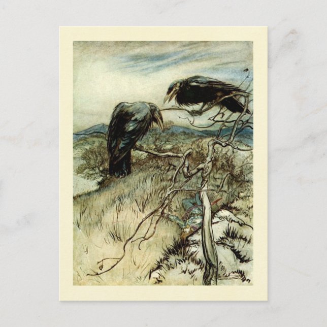 Cartão Postal Dois Ravens (Frente)