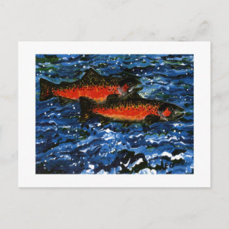 Cartão Postal Dois Salmões