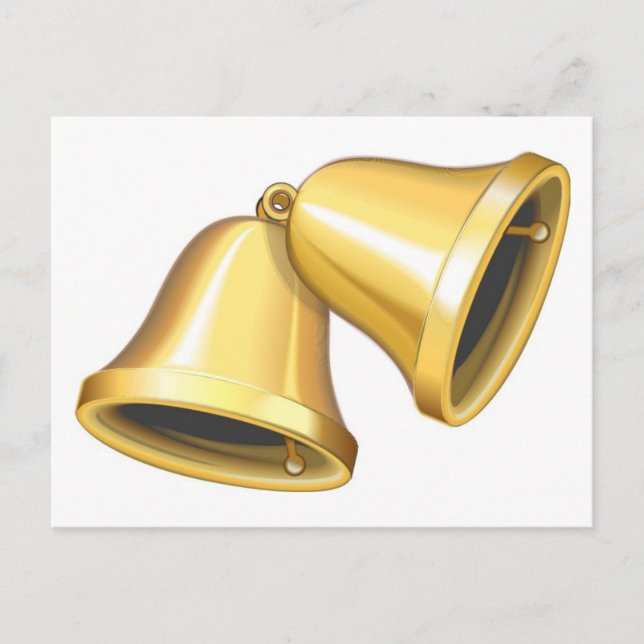 Cartão Postal Dois Sinos Dourados (Frente)