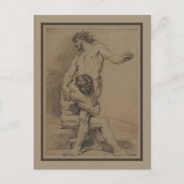 Cartão Postal Dois Wrestlers de Platte-Montagne (Frente)