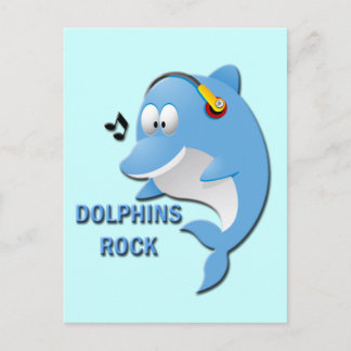 CARTÃO POSTAL DOLFINS ROCK