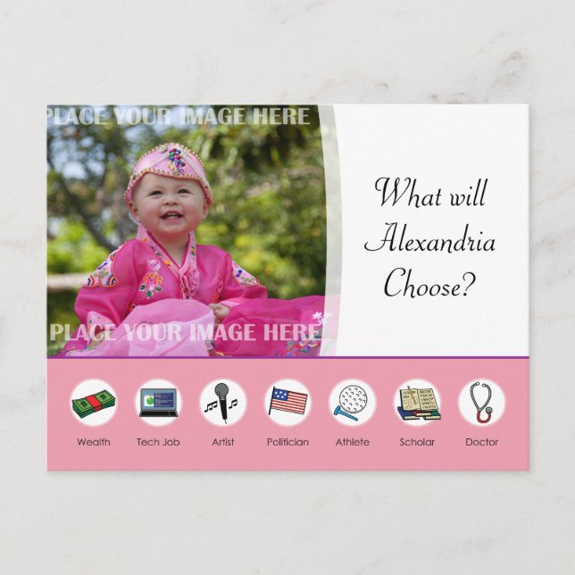 Cartão Postal Doljabi Doljanchi Dol Coreano 1rua Primeiro aniver (Frente)