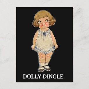 CARTÃO POSTAL DOLL DE PAPEL DOLLY DINGLE