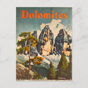 Cartão Postal Dolomites Vintage
