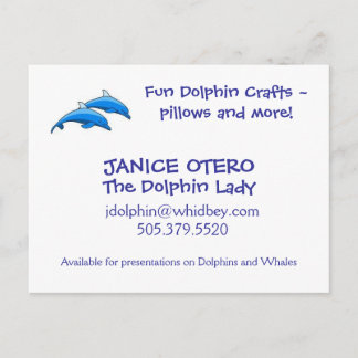 Cartão Postal Dolphin Lady Postacrd
