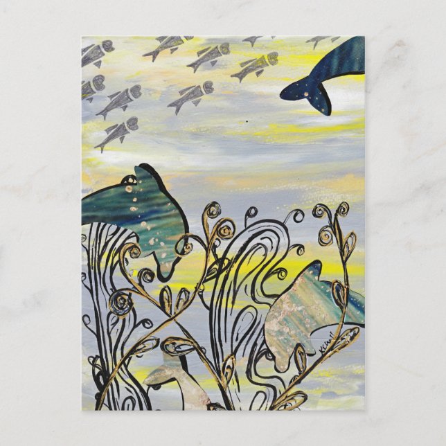 Cartão Postal Dolphin Splash (Frente)