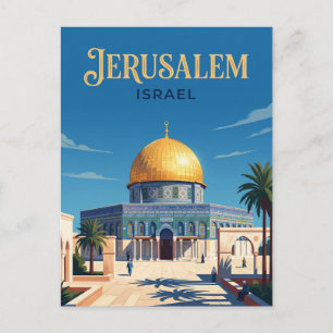 Cartão Postal Dome da Rocha Israel