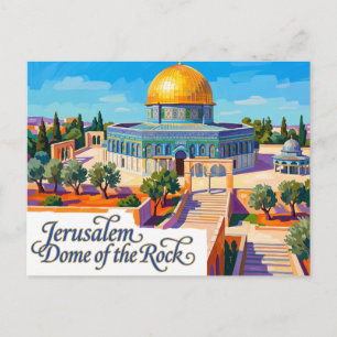 Cartão Postal Dome da Rocha Israel