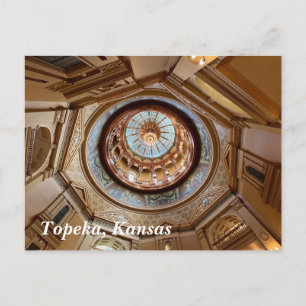 Cartão Postal dome do Capitólio Estadual de Topeka