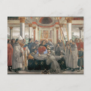 Cartão Postal Domenico Ghirlandaio: A morte da Rua. Francis