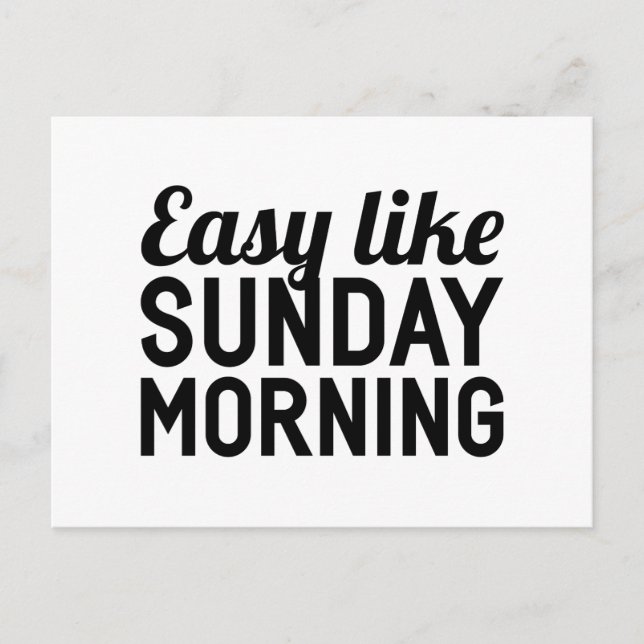 Cartão Postal Domingo de manhã (Frente)