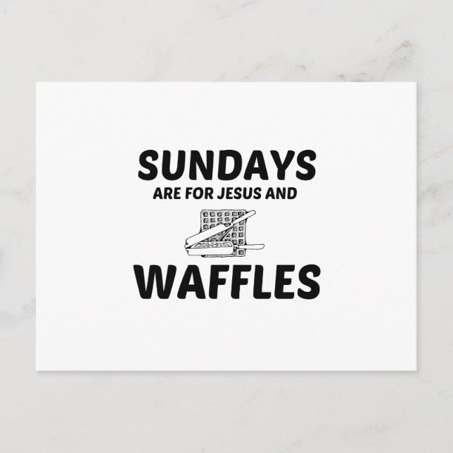 CARTÃO POSTAL DOMINGO WAFFLES E JESUS (Frente)