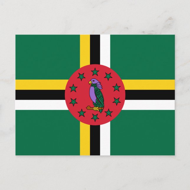 Cartão Postal Dominica Flag (Frente)
