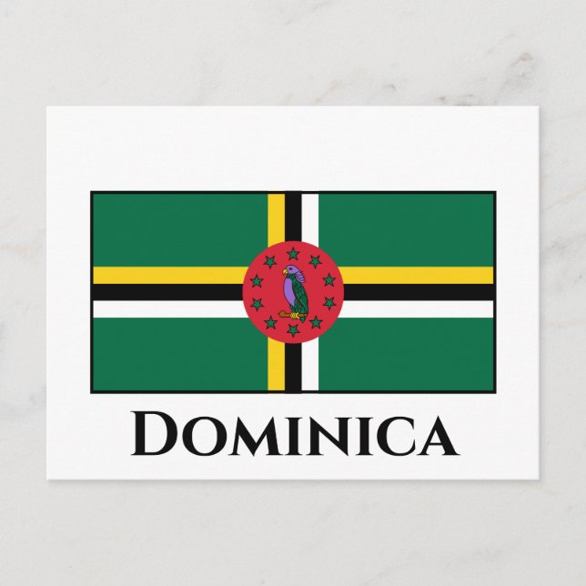 Cartão Postal Dominica Flag (Frente)