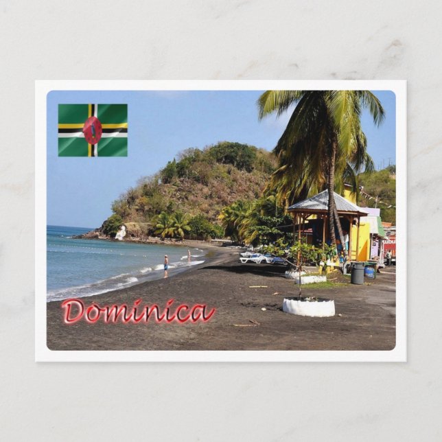 Cartão Postal Dominica - Mero Beach - (Frente)
