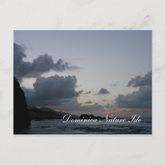 Cartão Postal Dominica Nature Isle Sea View (Frente)
