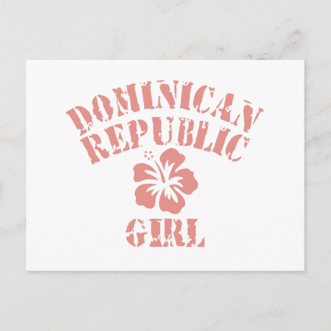 Cartão Postal Dominican Republic Pink Girl (Frente)