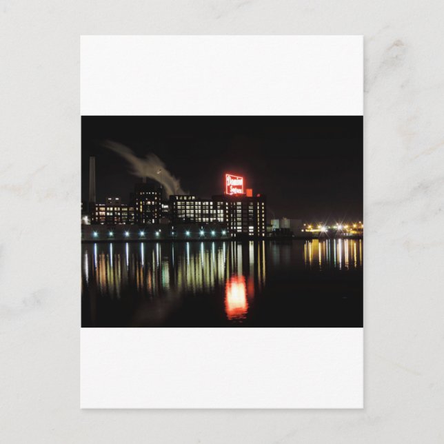 Cartão Postal Domino Sugar Baltimore à Noite (Frente)
