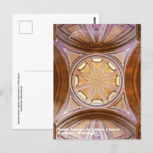 Cartão Postal Domo Barroco da Igreja de Santo Antonio de Lisboa