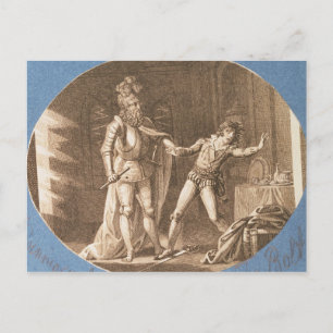 Cartão Postal Don Giovanni e a estátua do Comandante