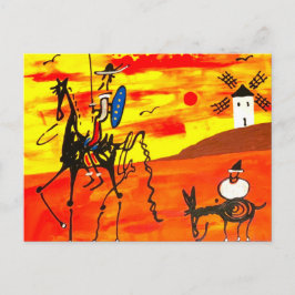 Cartão postal Don Quixote 4,25" x 5,6"
