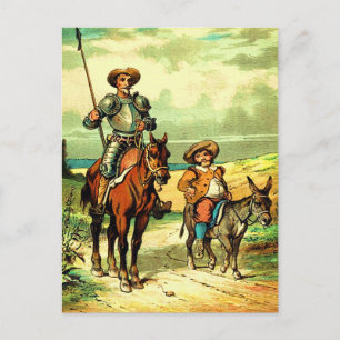 Cartão Postal Don Quixote e Sancho Panza