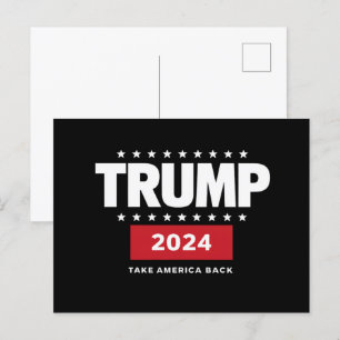 Cartão Postal Donald Trump 2024 De Volta à América Eleição