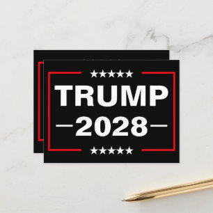 Cartão Postal Donald Trump 2028 Presidente