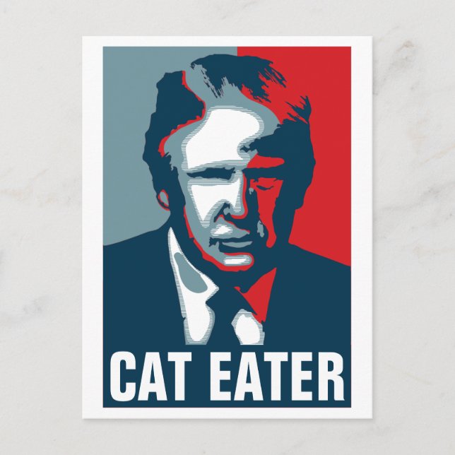 Cartão Postal Donald Trump CAT EATER (Frente)