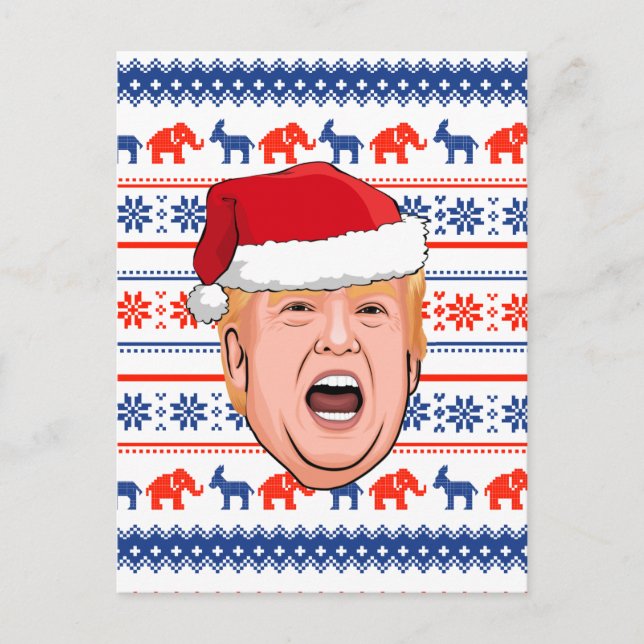 Cartão Postal DONALD TRUMP Christmas (Frente)