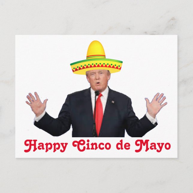 Cartão Postal Donald Trump Cinco de Mayo (Frente)