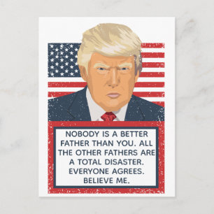 Cartão Postal Donald Trump Dia de os pais