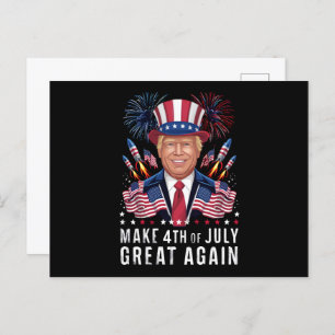 Cartão Postal Donald Trump Faz Excelente De 4 De Julho Novamente