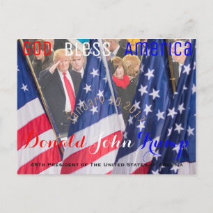 Cartão Postal Donald Trump fazendo seu juramento de escritório