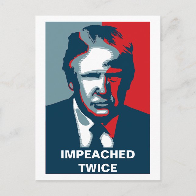 Cartão Postal Donald Trump IMPEACHED DUAS VEZES (Frente)