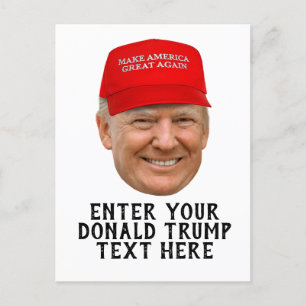 CARTÃO POSTAL DONALD TRUMP MAGA PERSONALIZADO