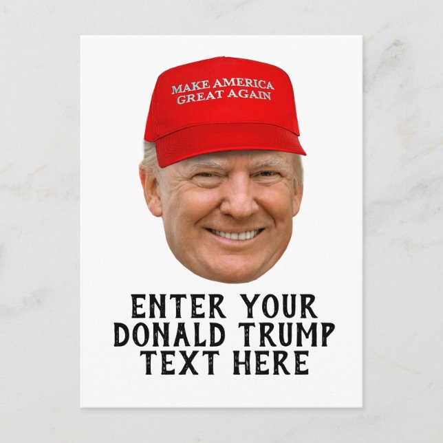 CARTÃO POSTAL DONALD TRUMP MAGA PERSONALIZADO (Frente)